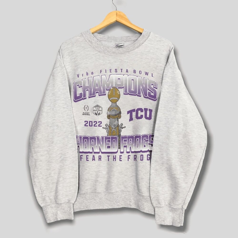 2022 TCU Football Champions Fiesta Bowl Sweatshirt, TCU Frogs Football Shirt Tee